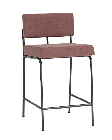 FEST Amsterdam Monday barová a pultová stolička - Rúžová, Pultová, Čierna podnož