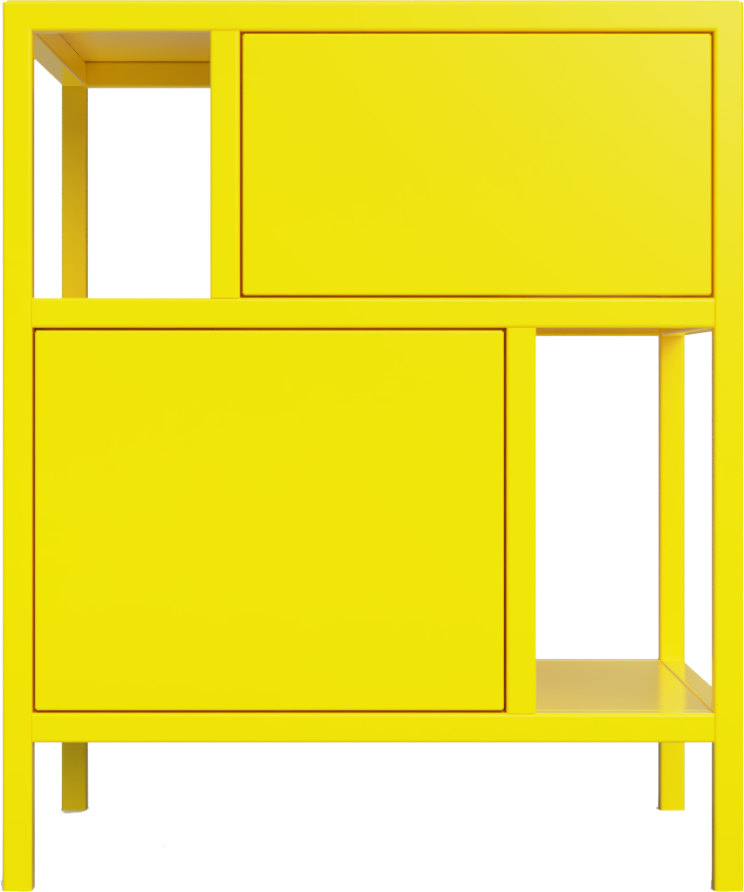 Desiva Firletka 04 kovový nočný stolík - Žltá