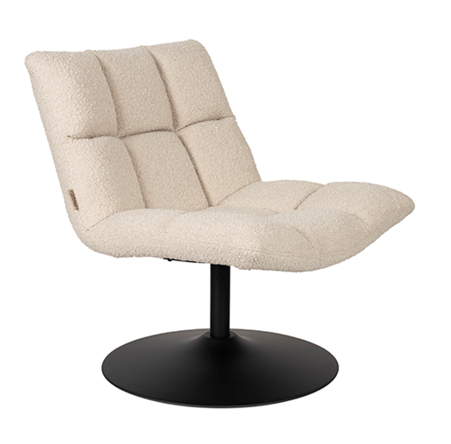 Dutchbone Bar Lounge otočné kreslo - Béžová, Bouclé