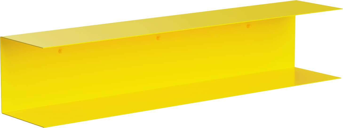 Desiva Longa 02 kovová nástenná polica - Žltá
