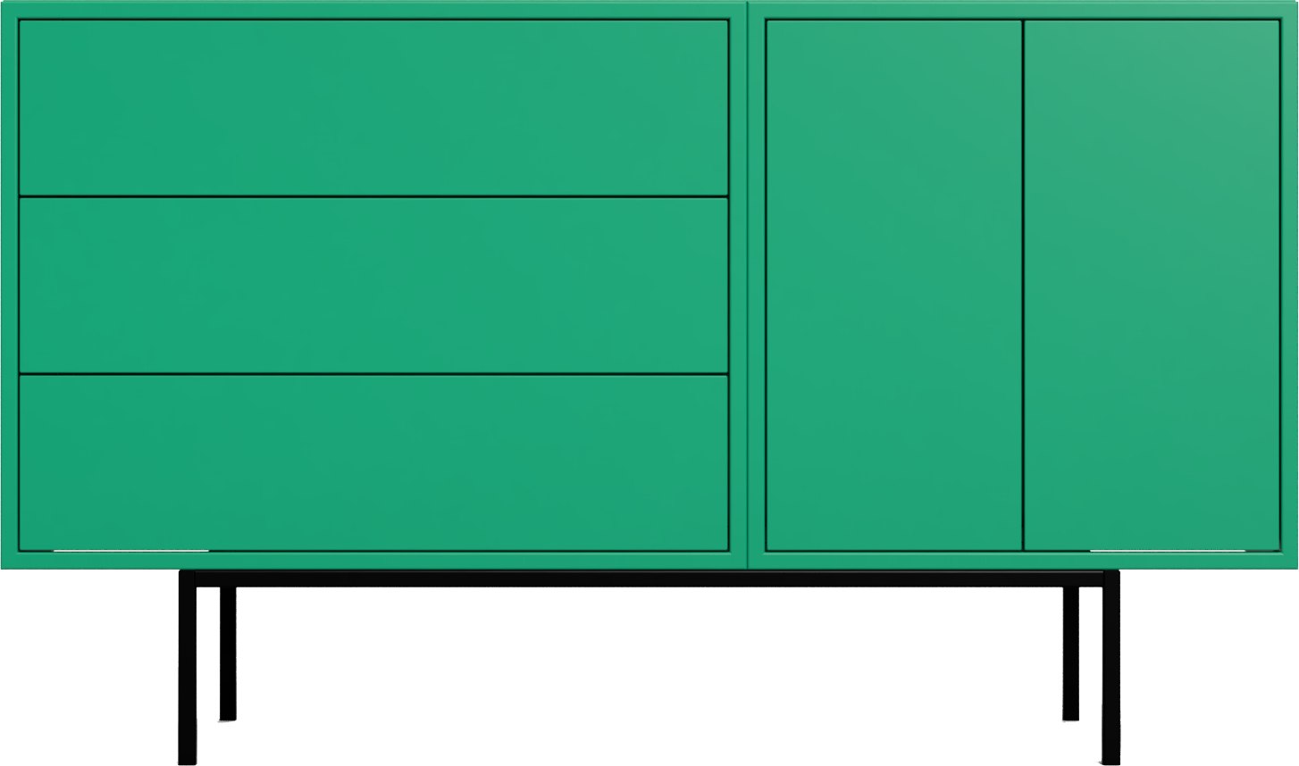 Desiva Manilva 01 dizajnová komoda - Zelená