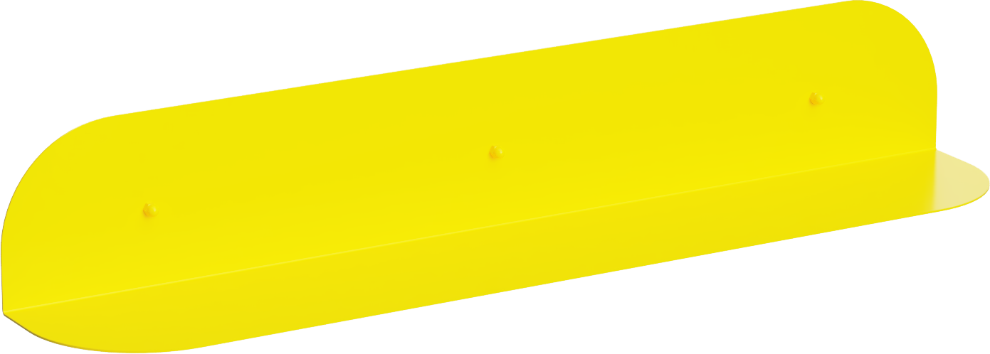 Desiva Redonda 02 nástenné kovové police - Žltá