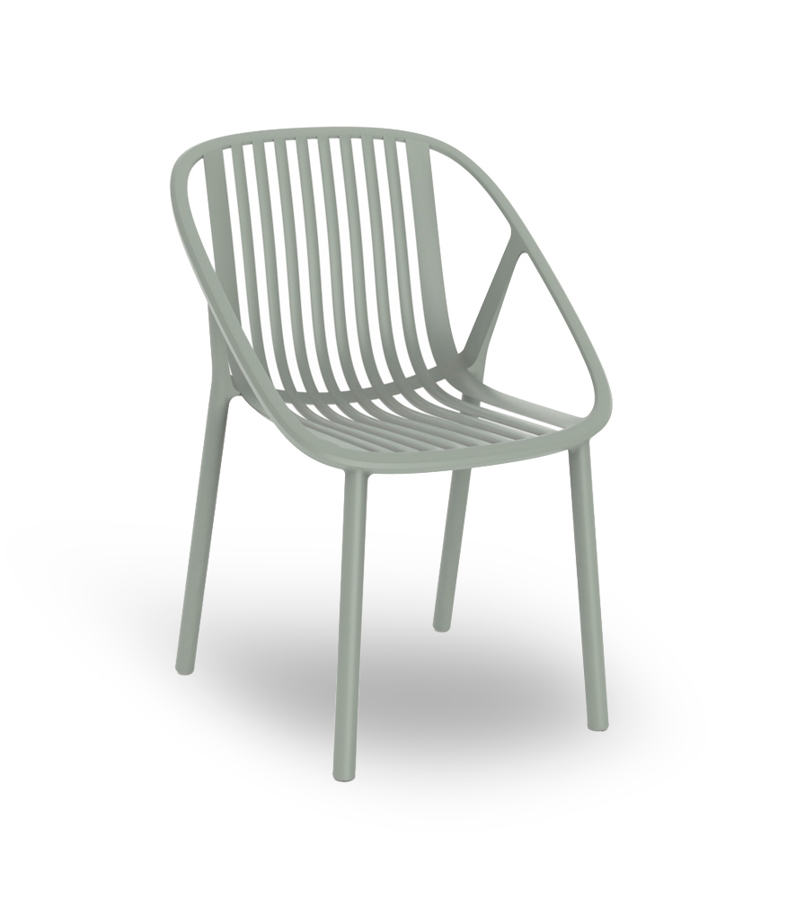 Resol Bini záhradná stolička - Sivozelená