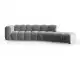 Micadoni Lupine moderná zamatová sedačka - sivá
