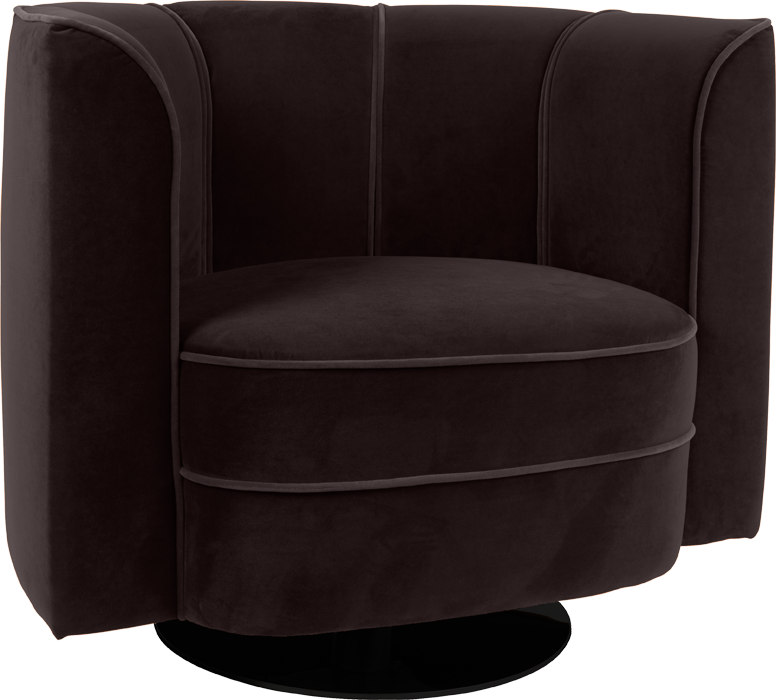 Dutchbone Flower retro kreslo Čierna Roomfactory