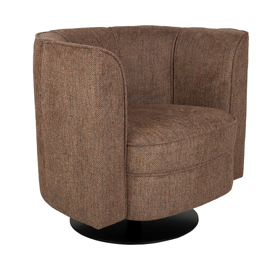 Dutchbone Flower retro kreslo - Hnedá