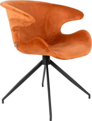 Zuiver Mia čalúnená stolička - Oranžová