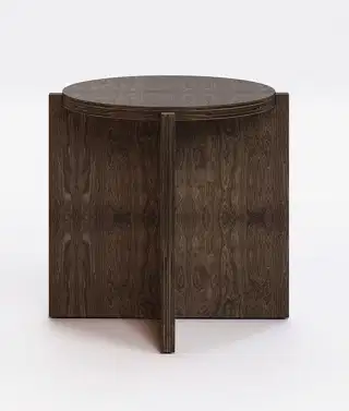 Mohha ijop okrúhly stolík/stolička - Tmavohnedá
