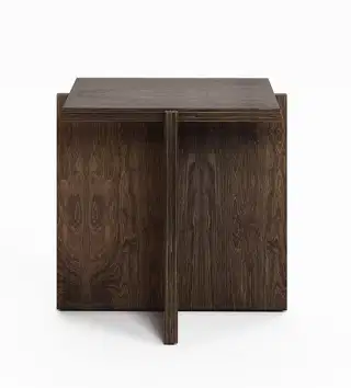 Mohha Ijop hranatý stolík/stolička - Tmavohnedá