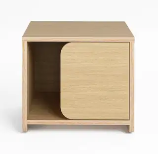 Mohha Oval nočný stolík - Prírodná, Dub