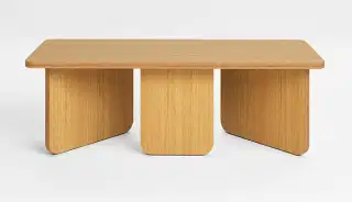 Mohha Oval konferenčný stolík - Prírodná, Dub čistý