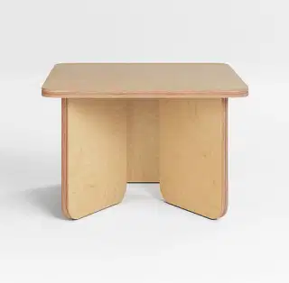 Mohha Oval odkladací stolík - Prírodná, Breza čistá