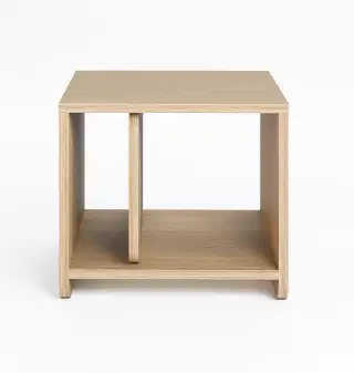 Mohha Oval hranatý nočný stolík - Prírodná, Dub