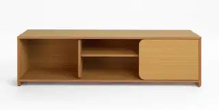 Mohha Oval skrinka pod TV - Prírodná, Dub čistý