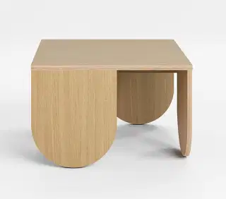 Mohha Polli konferenčný stolík - Prírodná, Dub