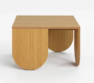 Mohha Polli konferenčný stolík - Prírodná, Dub čistý