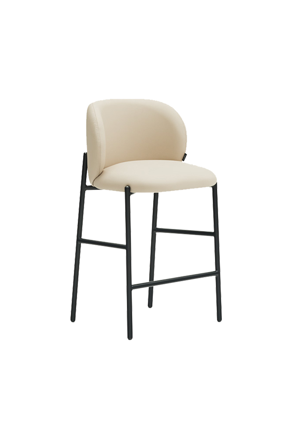 Teulat Mogi barová stolička - Béžová, PU koža, 75cm