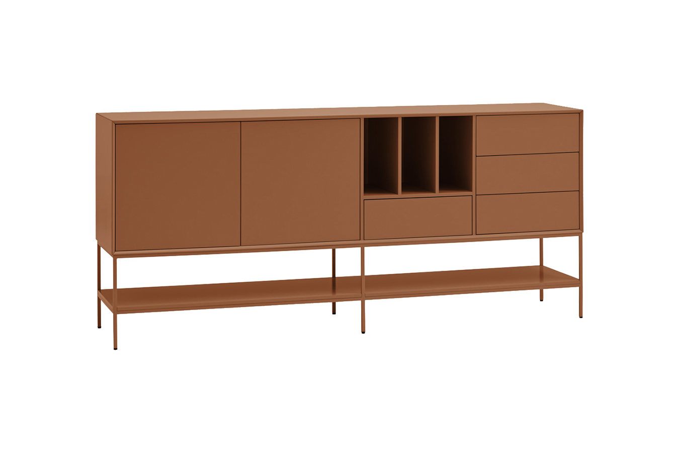 Teulat Platt moderná komoda - Hnedá, 220cm