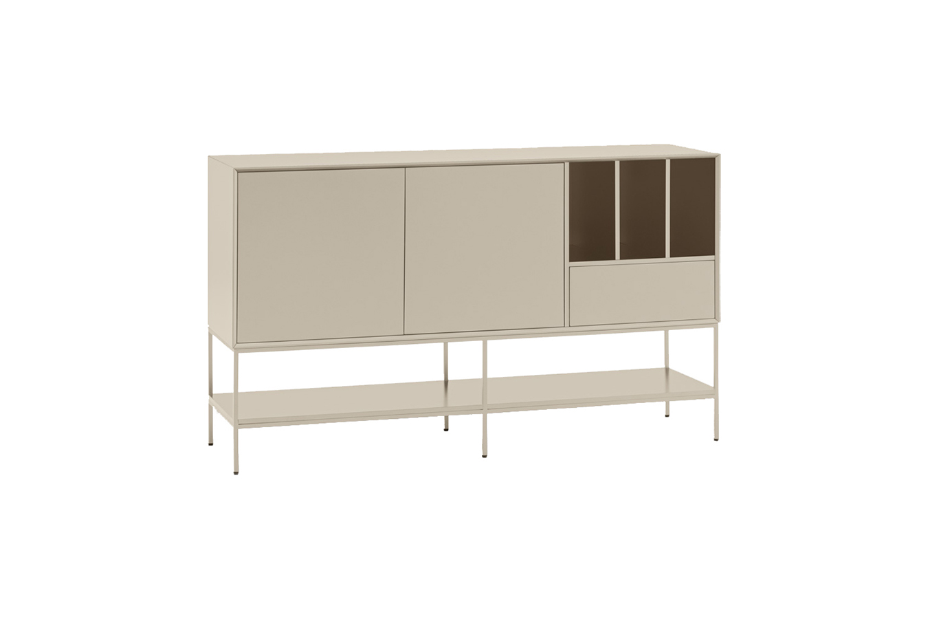 Teulat Platt moderná komoda - Piesková, 166cm