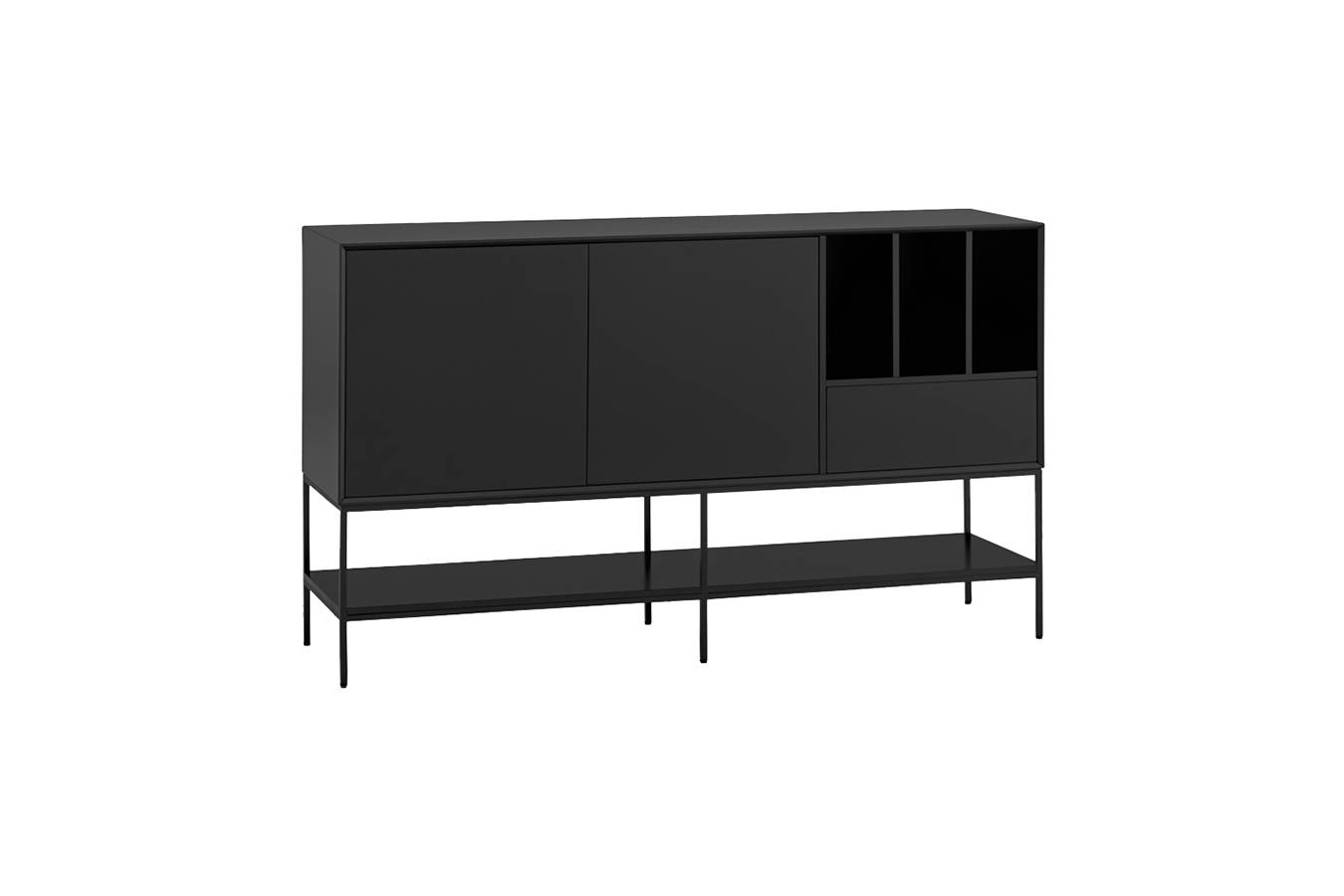 Teulat Platt moderná komoda - Čierna, 166cm