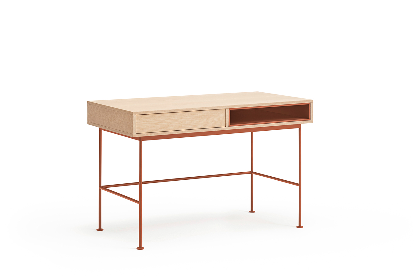 Teulat Yoko písací stôl - Drevo/Tehlová