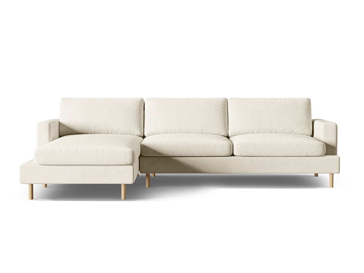 Micadoni Aliya dizajnová sedačka - Svetlobéžová, Zamat, Ľavá, 245 cm