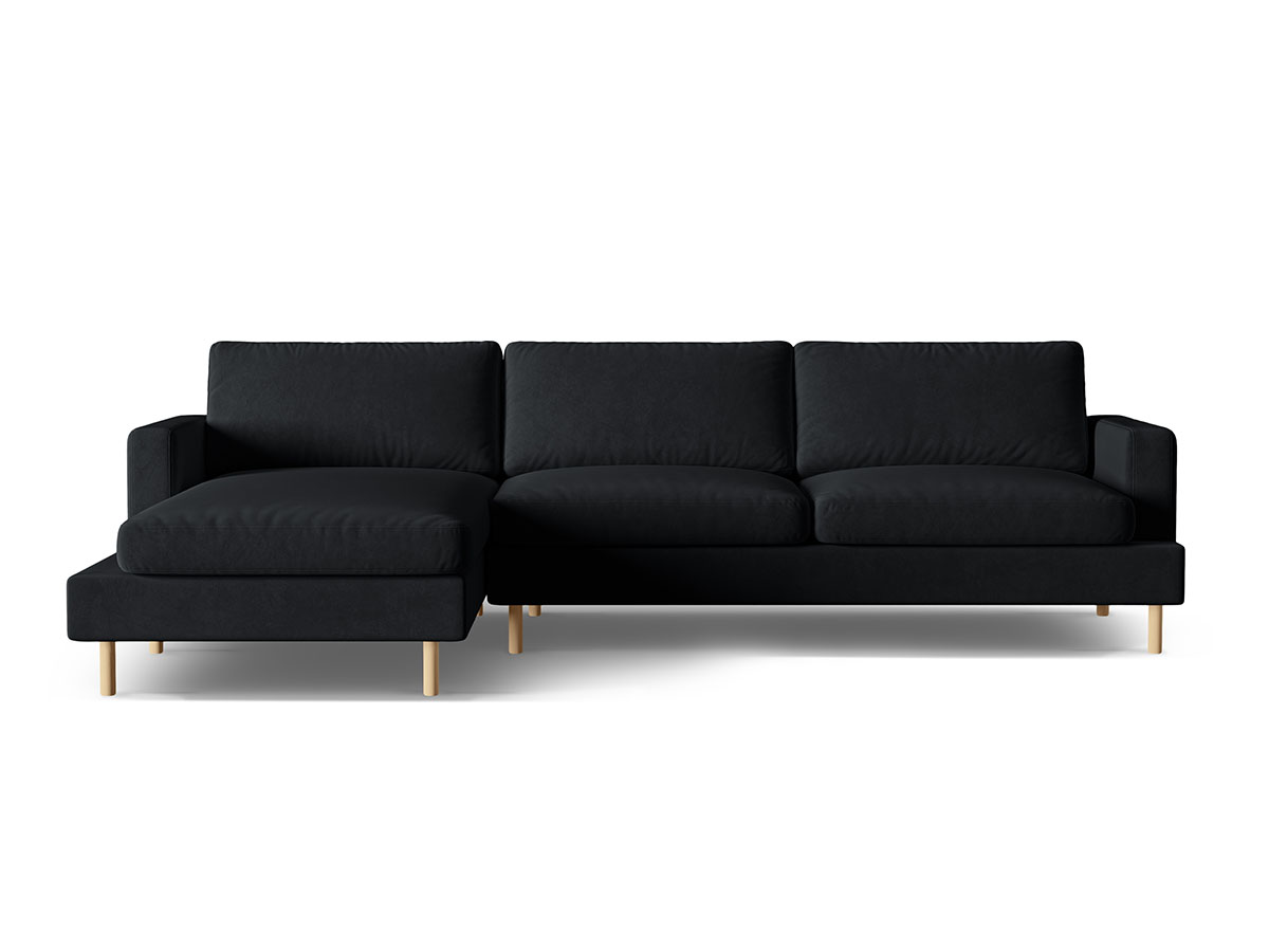 Micadoni Aliya dizajnová sedačka - Čierna, Zamat, Ľavá, 245 cm