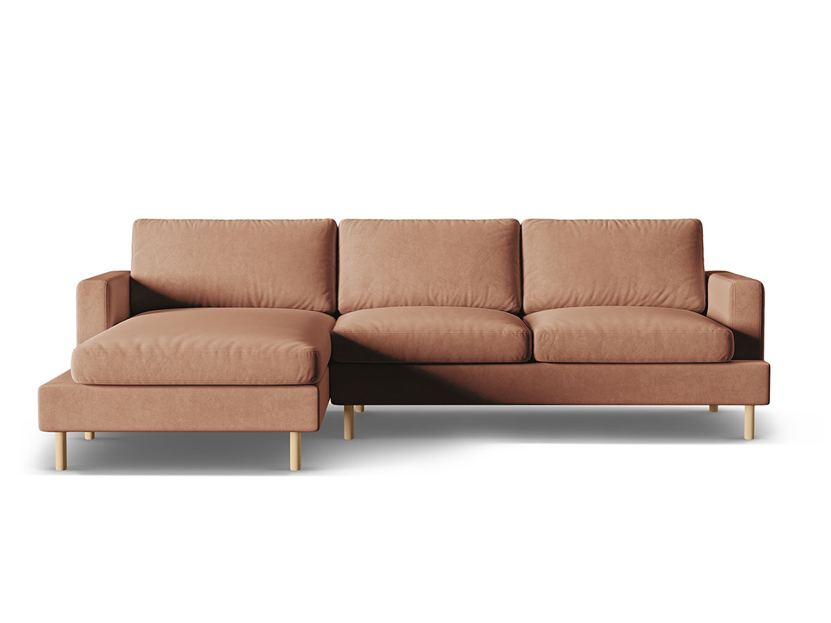 Micadoni Aliya dizajnová sedačka - Hnedozlatá, Zamat, Pravá, 245 cm