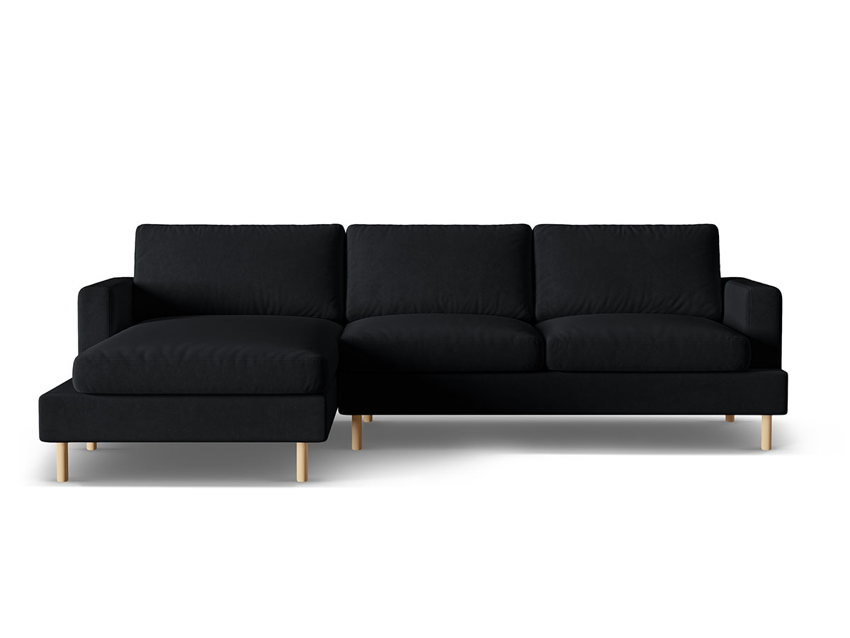 Micadoni Aliya dizajnová sedačka - Čierna, Zamat, Pravá, 245 cm