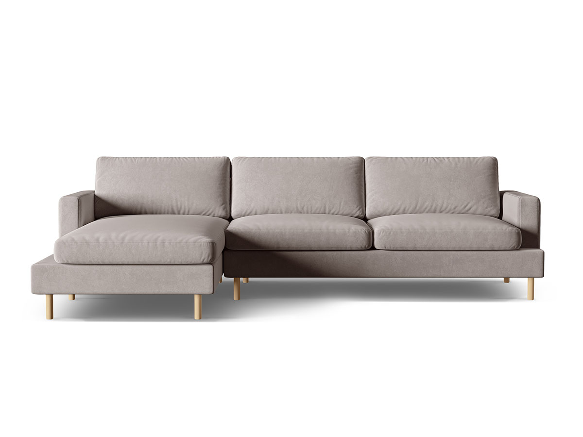 Micadoni Aliya dizajnová sedačka - Sivá, Ľavá, Zamat, 294 cm