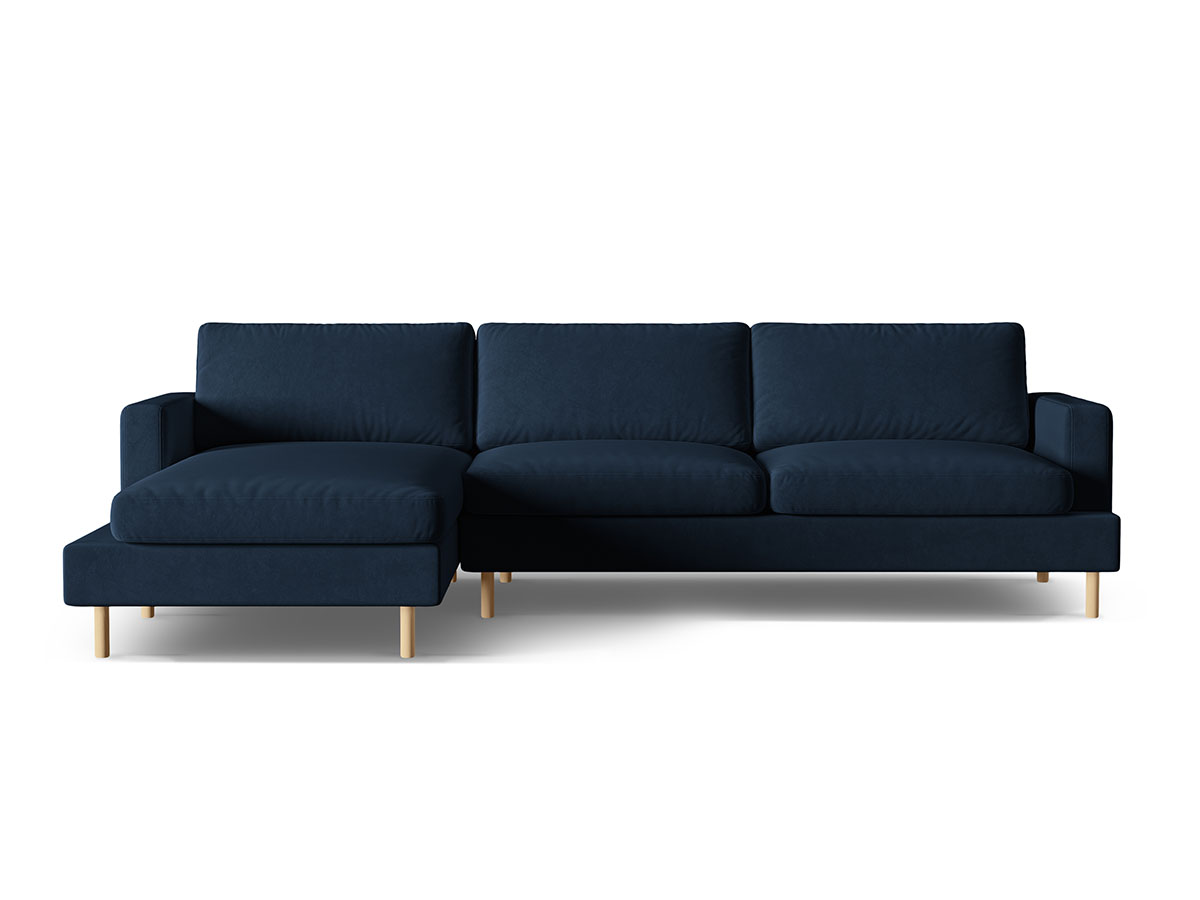 Micadoni Aliya dizajnová sedačka - Tmavomodrá, Ľavá, Zamat, 294 cm