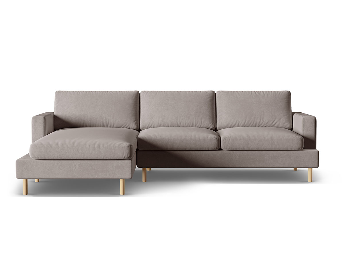 Micadoni Aliya dizajnová sedačka - Sivá, Pravá, Zamat, 294 cm