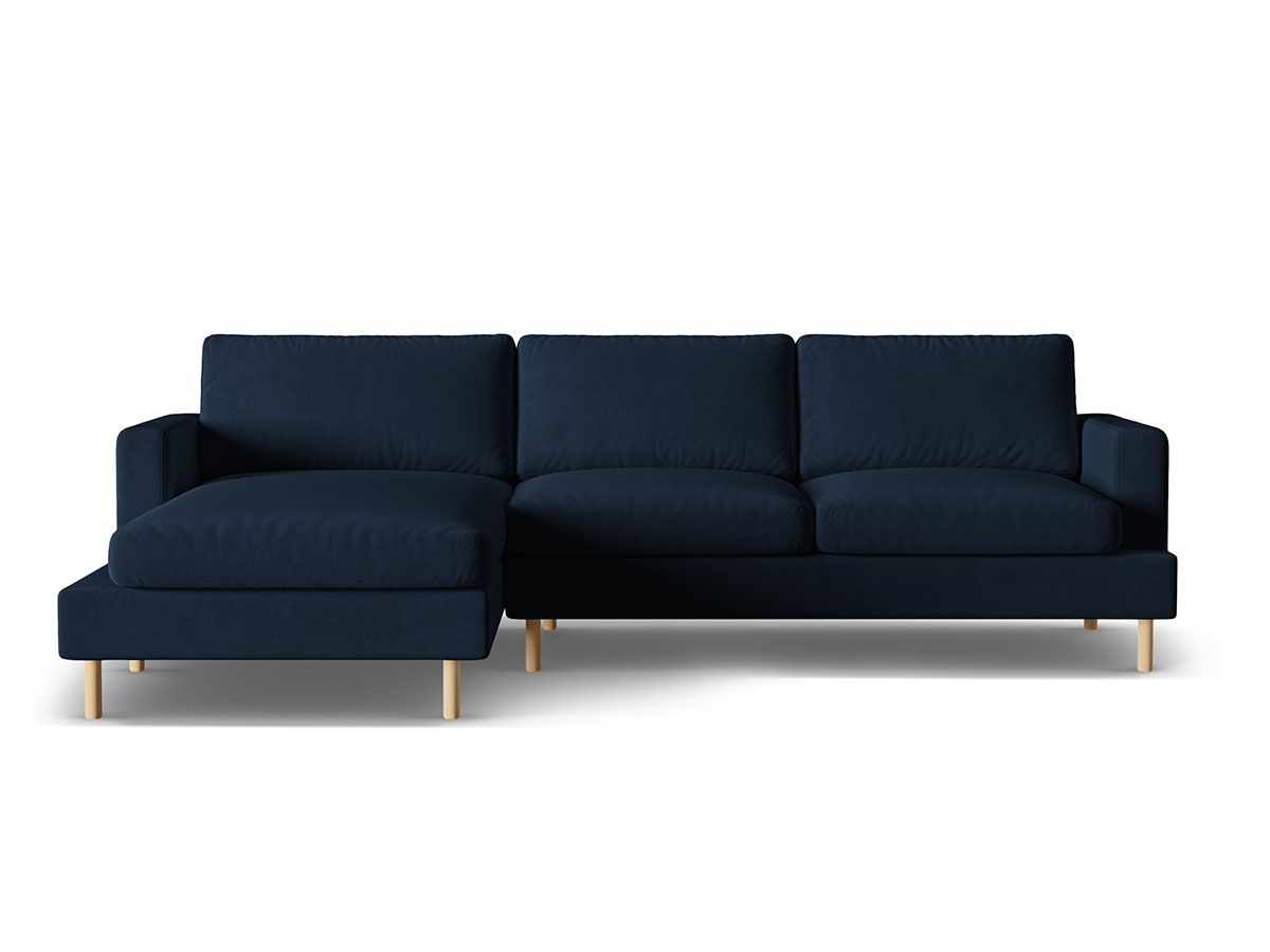 Micadoni Aliya dizajnová sedačka - Tmavomodrá, Pravá, Zamat, 294 cm