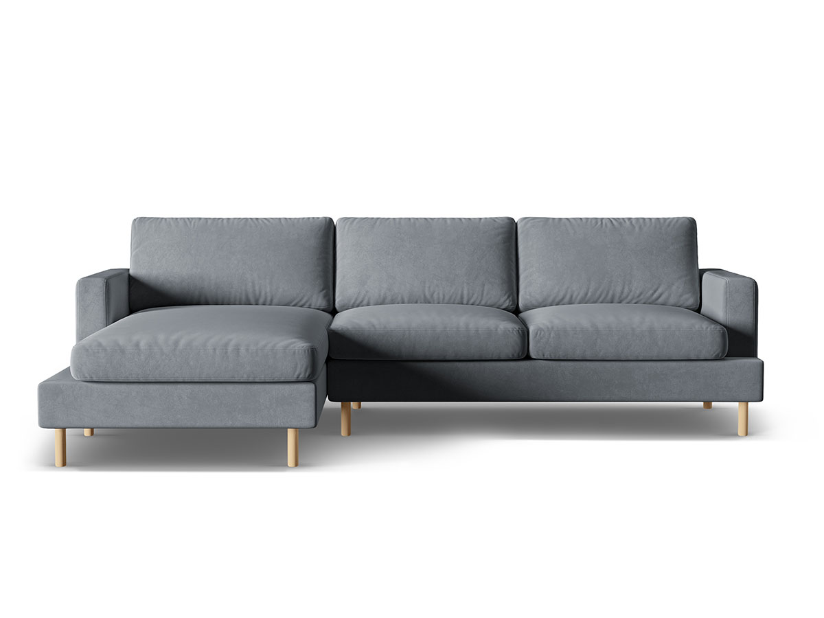 Micadoni Aliya dizajnová sedačka - Tmavosivá, Pravá, Zamat, 294 cm