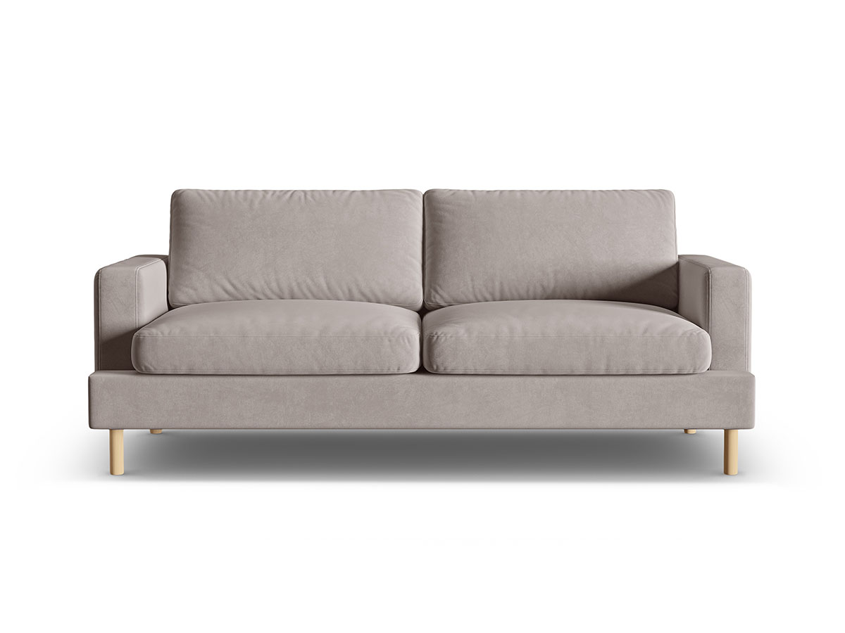 Micadoni Aliya moderná pohovka - Sivá, Trojsedačka, Zamat, 216 cm