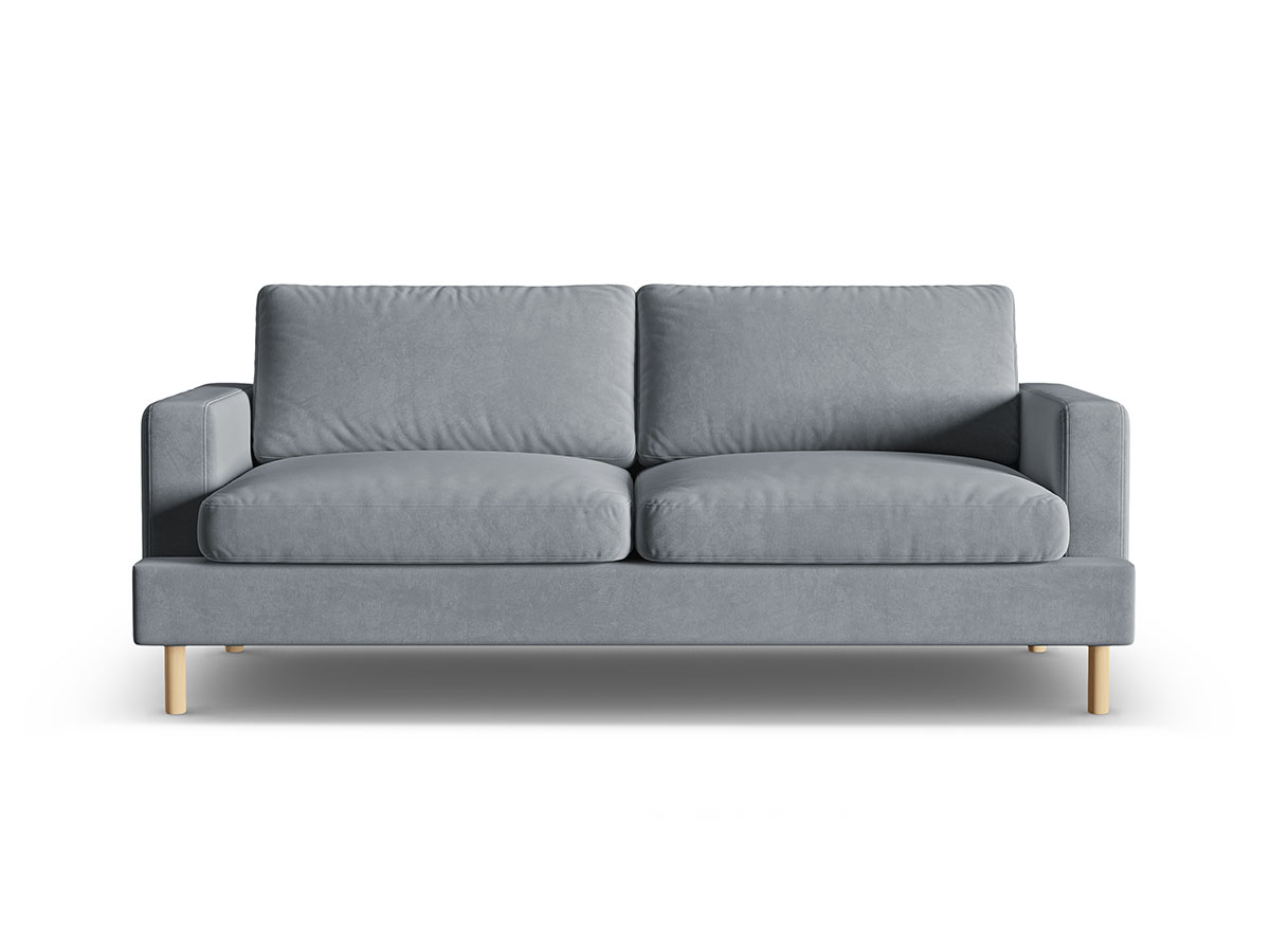 Micadoni Aliya moderná pohovka - Tmavosivá, Trojsedačka, Zamat, 216 cm