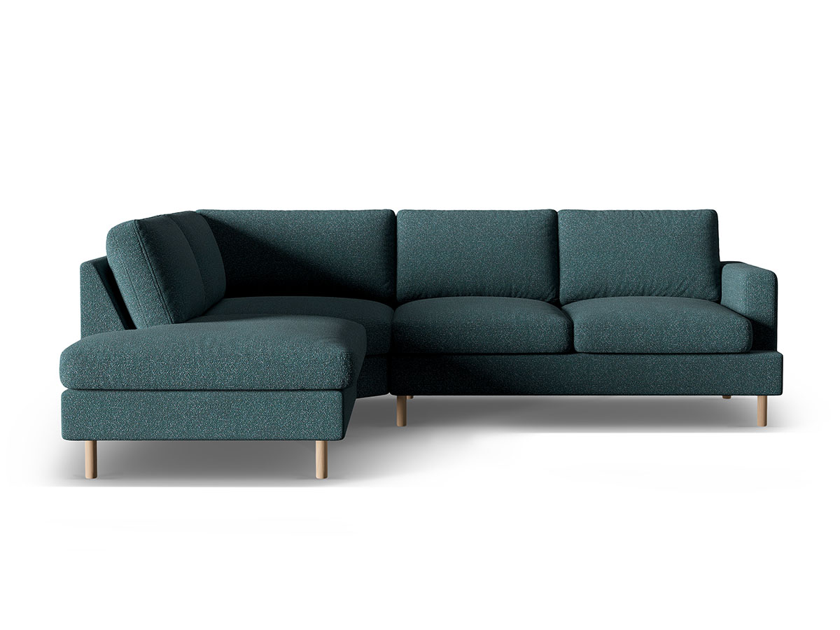 Micadoni Aliya rohová sedačka - Zelenomodrá, Ľavá, 255 cm