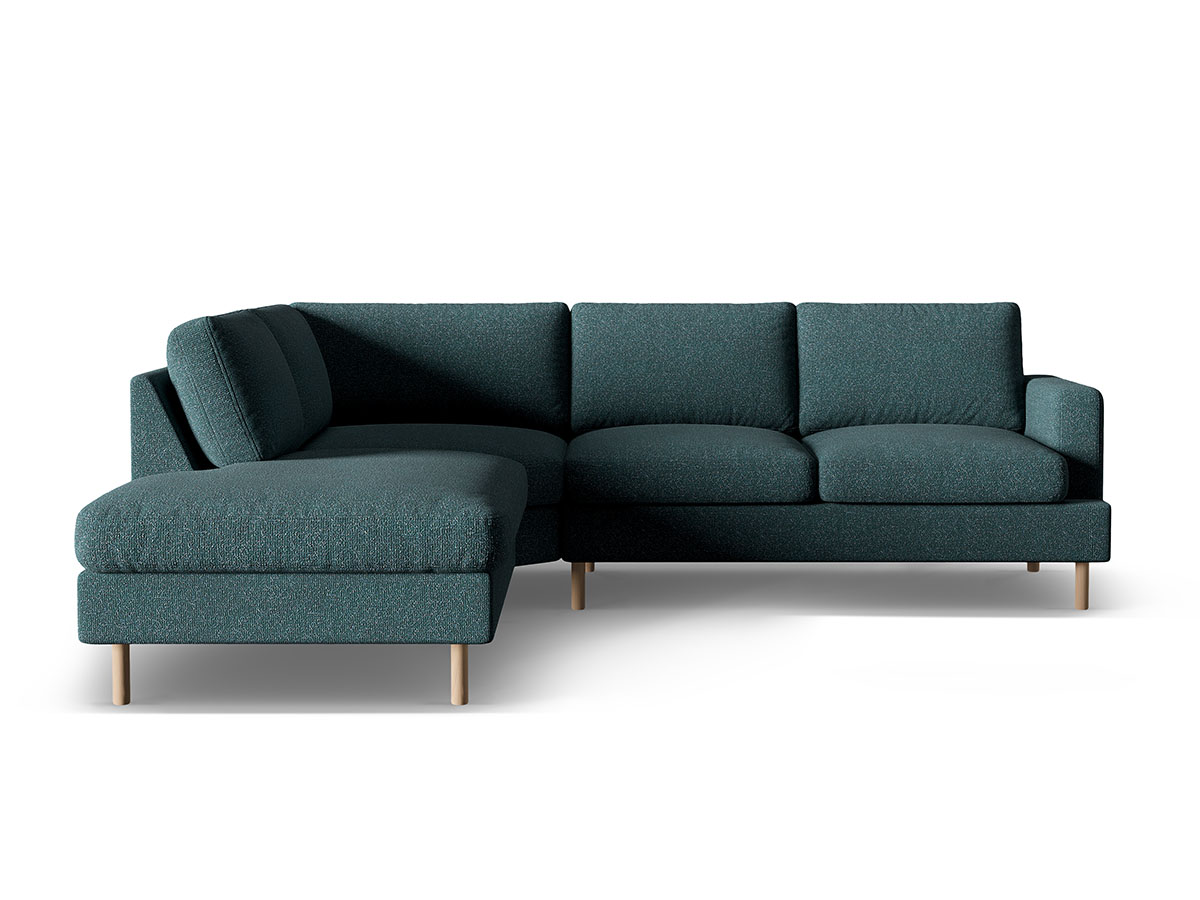 Micadoni Aliya rohová sedačka - Zelenomodrá, Ľavá, 283 cm