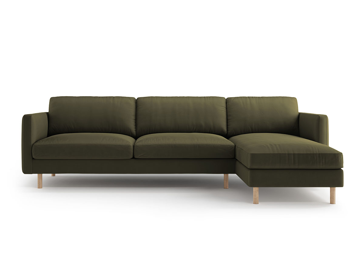 Micadoni Eden dizajnová sedačka - Zelená, Pravá, Zamat, 286 cm