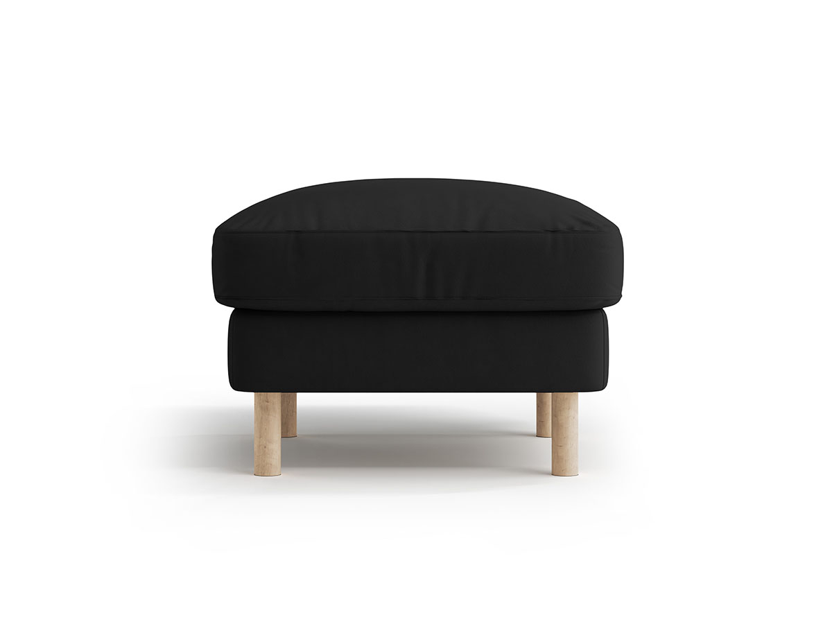 Micadoni Eden dizajnový ottoman - Čierna, Zamat