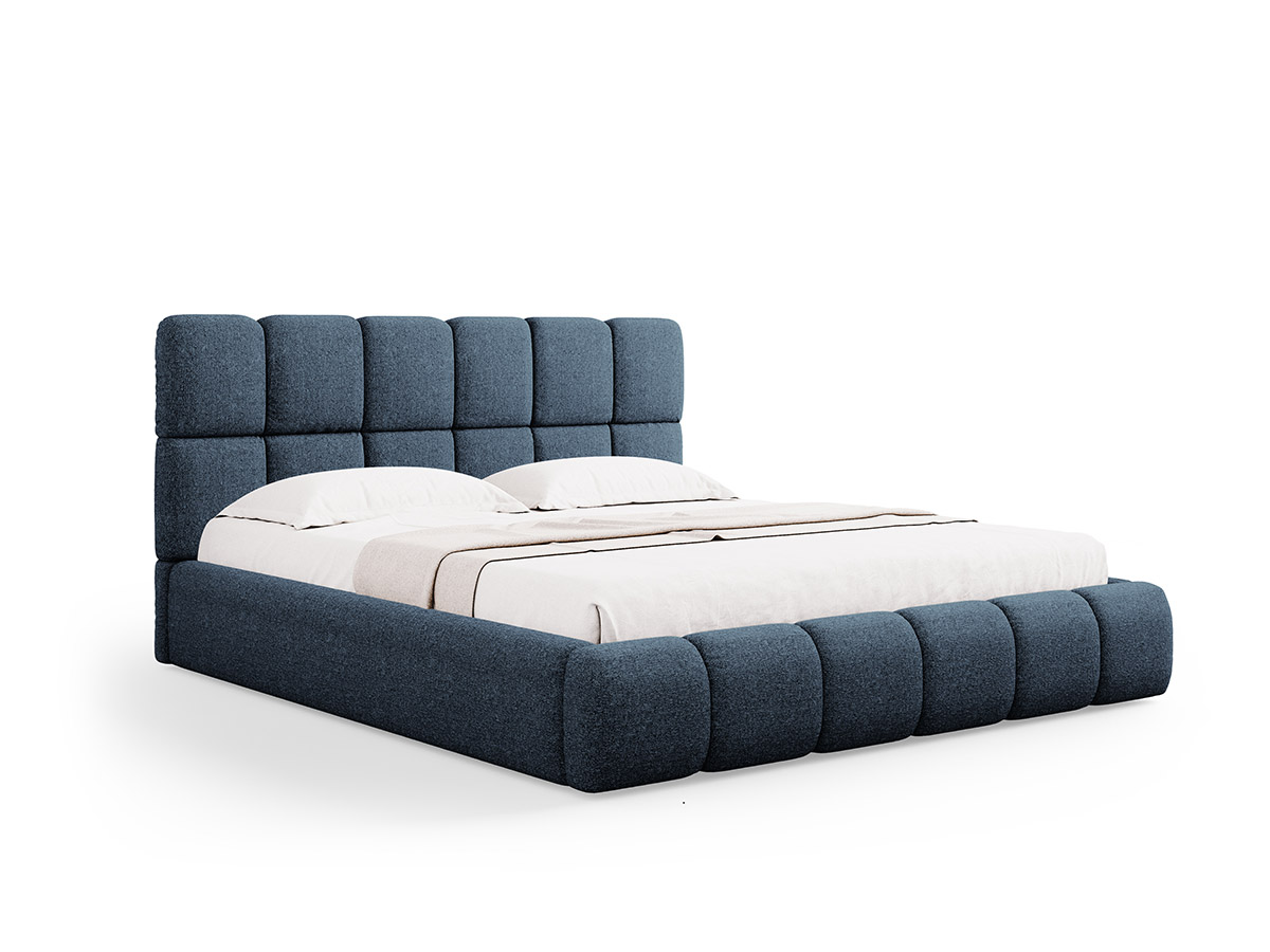 Micadoni Bellis moderná posteľ - Modrá, Ženilka, 200 cm