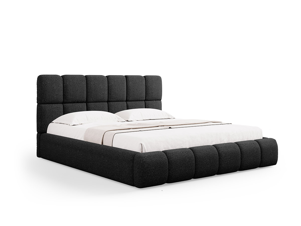 Micadoni Bellis moderná posteľ - Čierna, Ženilka, 200 cm