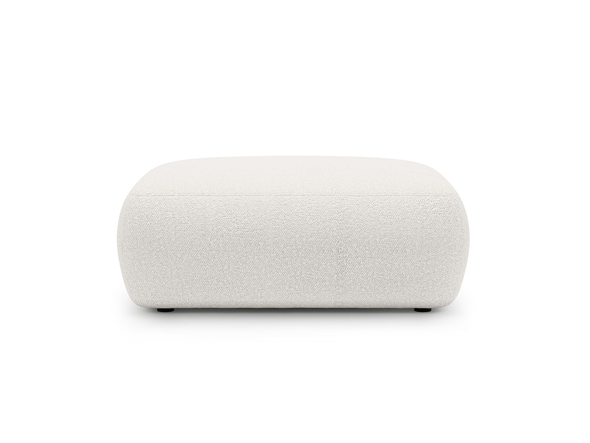 Micadoni Kate dizajnový ottoman - Biela, Bouclé