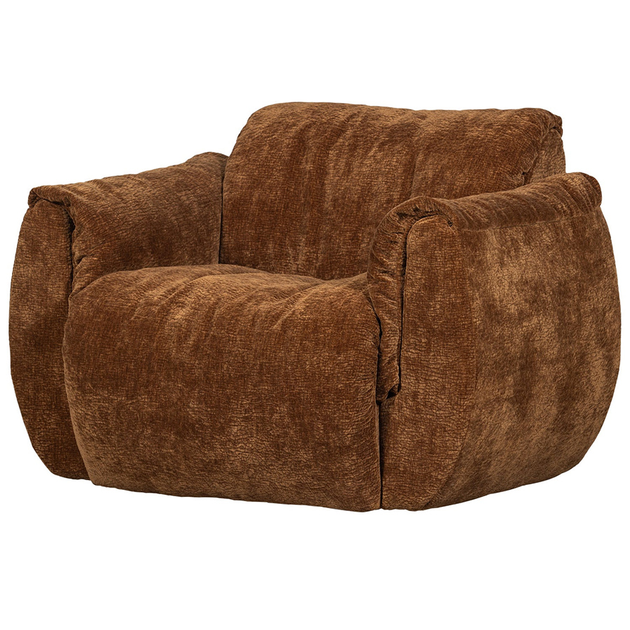 Woood Baggy otočné kreslo - Hnedá, 3D Ženilka