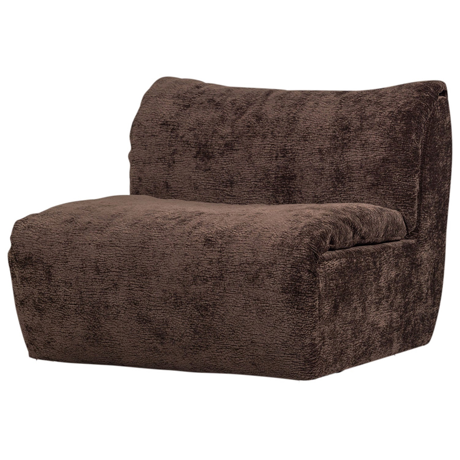 Woood Baggy modulárne sedacie elementy - Tmavohnedá, 3D ženilka, Stred