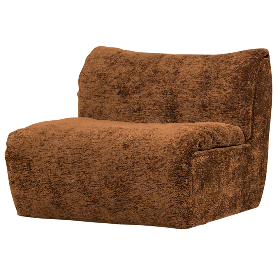 Woood Baggy modulárne sedacie elementy - Hnedá, 3D ženilka, Stred