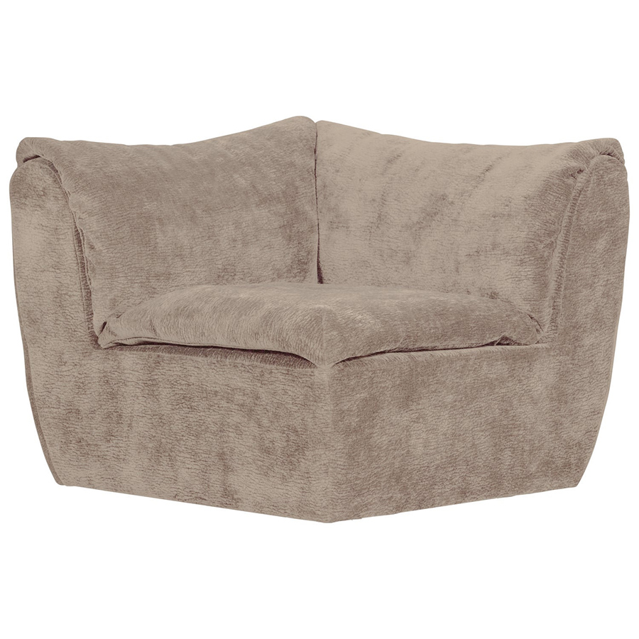 Woood Baggy modulárne sedacie elementy - Piesková, 3D ženilka, Roh