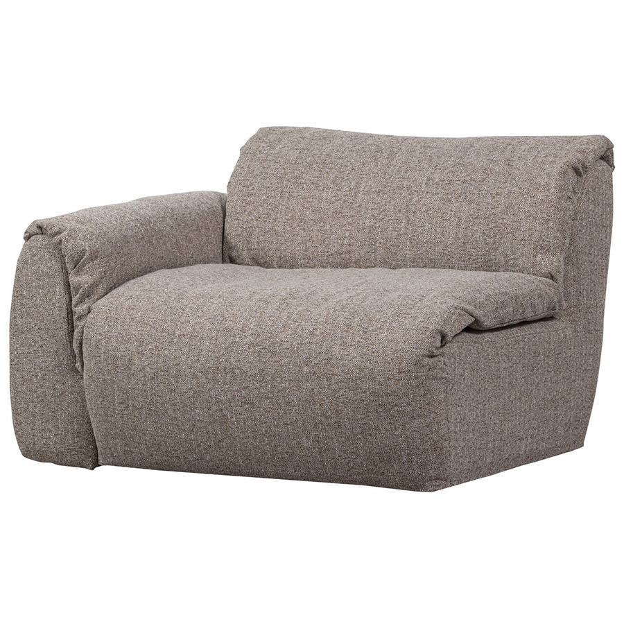 Woood Baggy modulárne sedacie elementy - Hnedá, Melanž, Ľavý roh