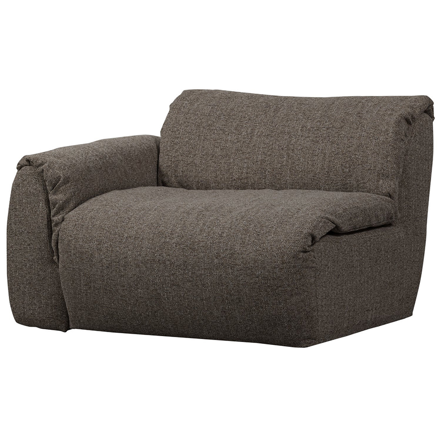 Woood Baggy modulárne sedacie elementy - Sivá, Melanž, Ľavý roh