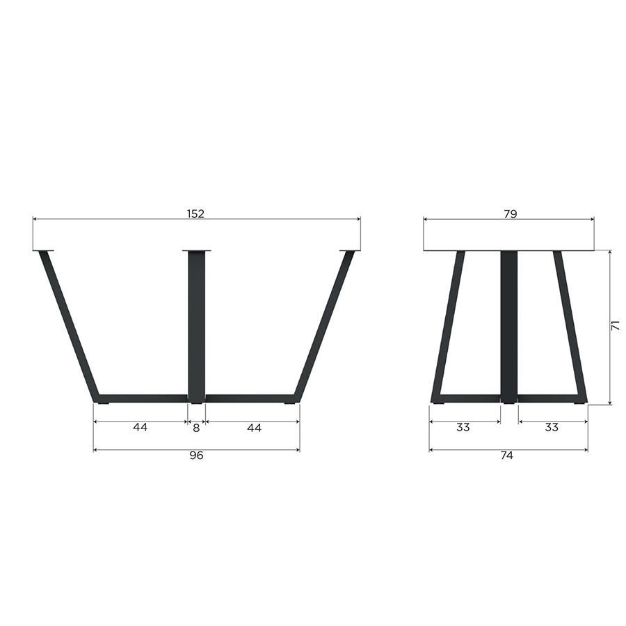 Woood Drenthe kovové nohy 4